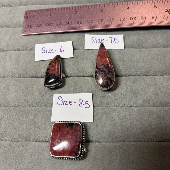 Pink Rhodonite Ring - Picture 2 of 4